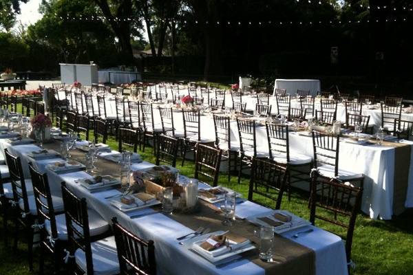 Wedding table set-up