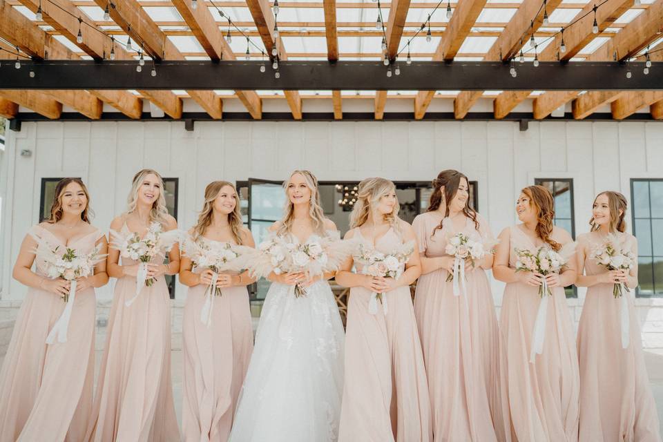 Bride and Bridesmaids