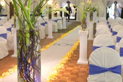 Wedding ceremony area set-up