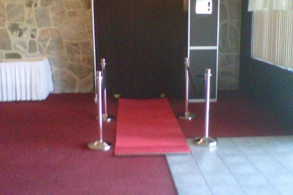 ShutterBooth with Red Carpet and velvet ropes