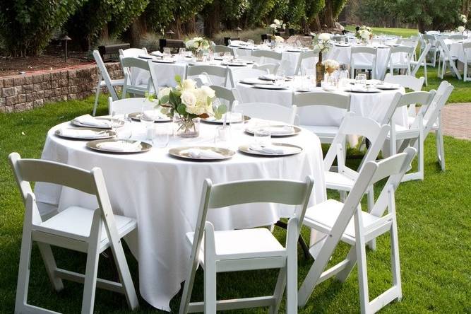 Outdoor reception setup