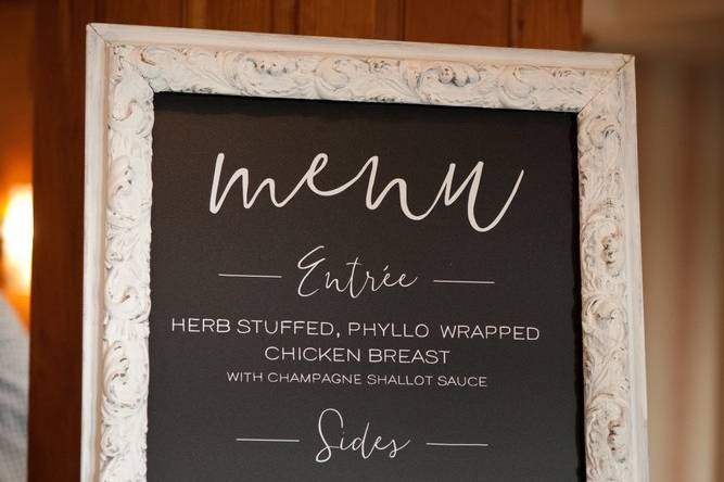 Reception menu