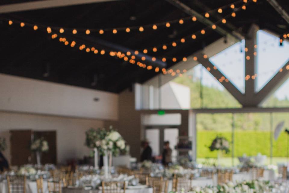 Head table at reception