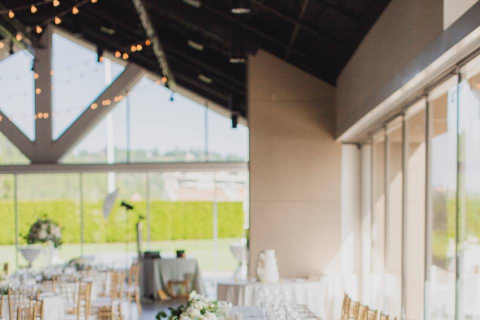 Head table at reception