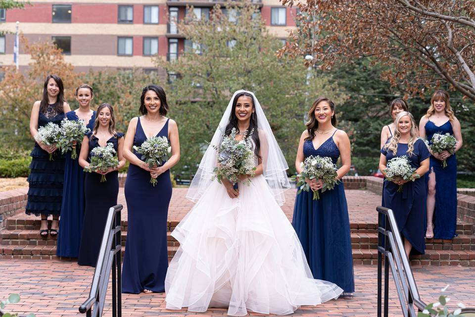 The beautiful bridesmaids