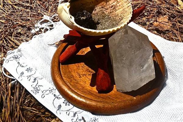Crystal and White Sage