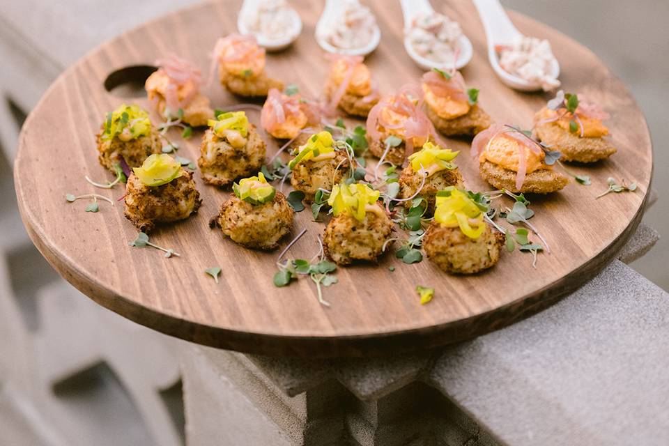 Delicate canapés