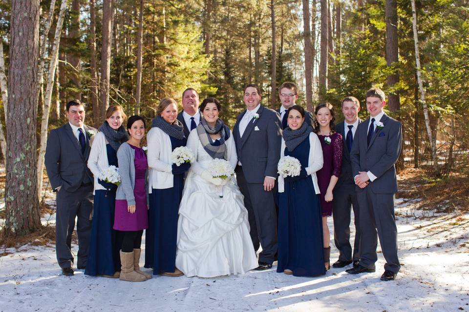 Whitefish lodge winter wedding