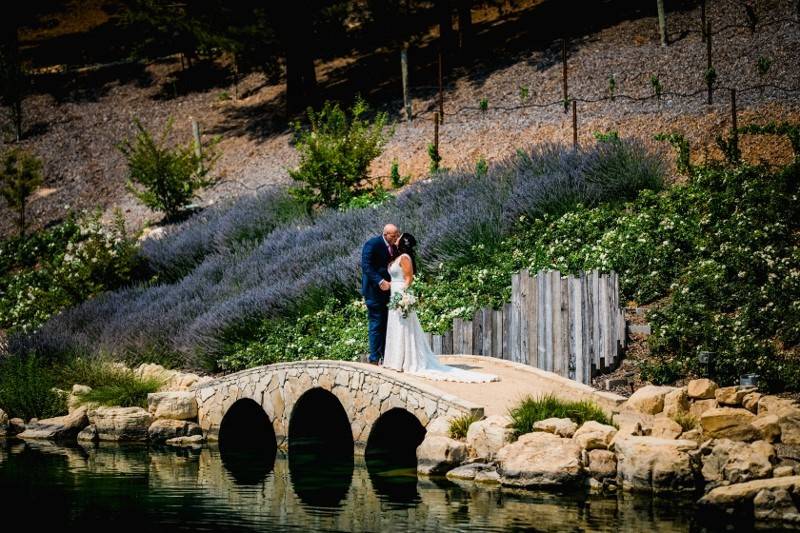 First kiss as Mr and Mrs