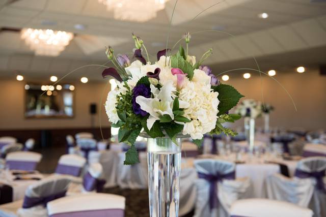 Tall guest table centerpiece
