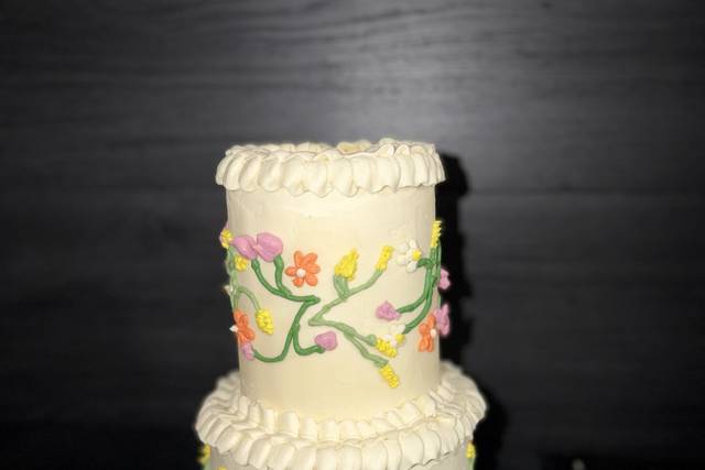 Floral Wedding Cake 6in 4in