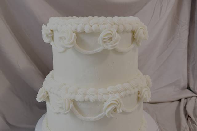 Vanilla Two-Tier Wedding Cake