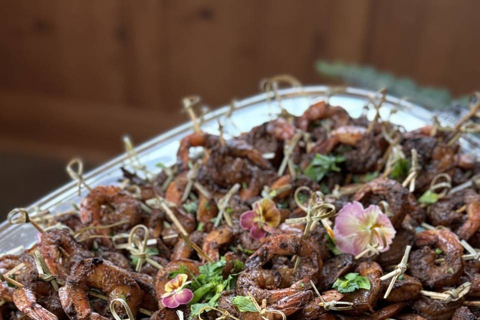 Cajun shrimp skewers