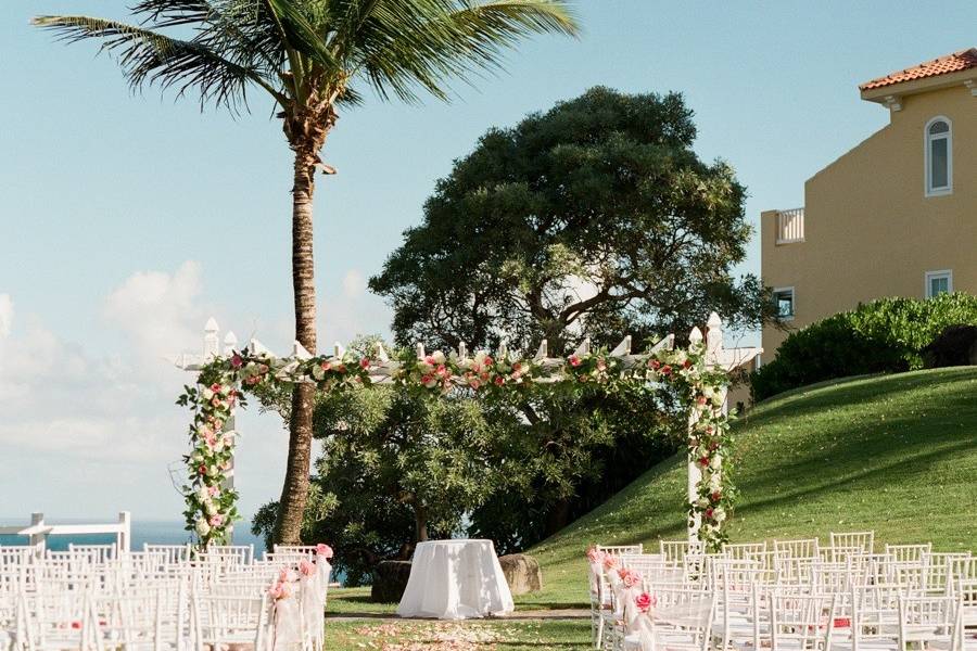 Outdoor wedding ceremony