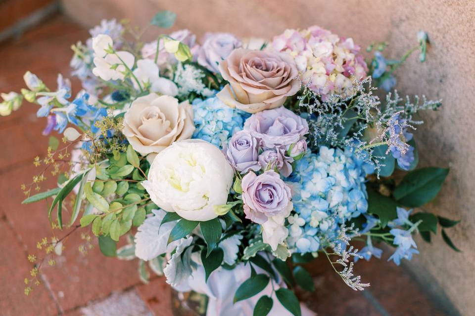 Pastels bridal bouquet