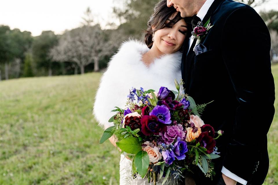 Jewel toned winter wedding