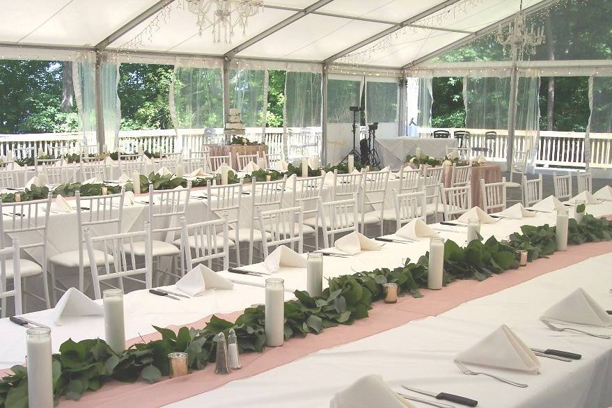 Wedding garlands of foliage