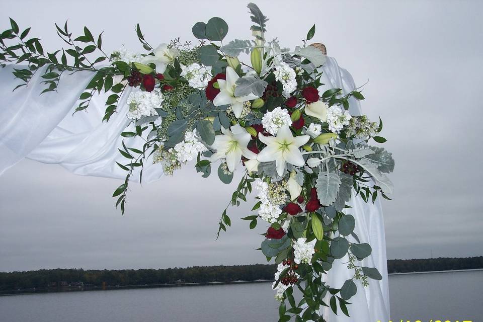 Wedding arch flowers