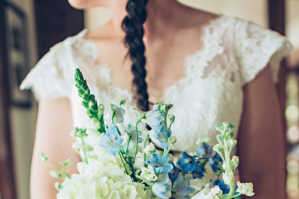 Hydrangeas with delphinium