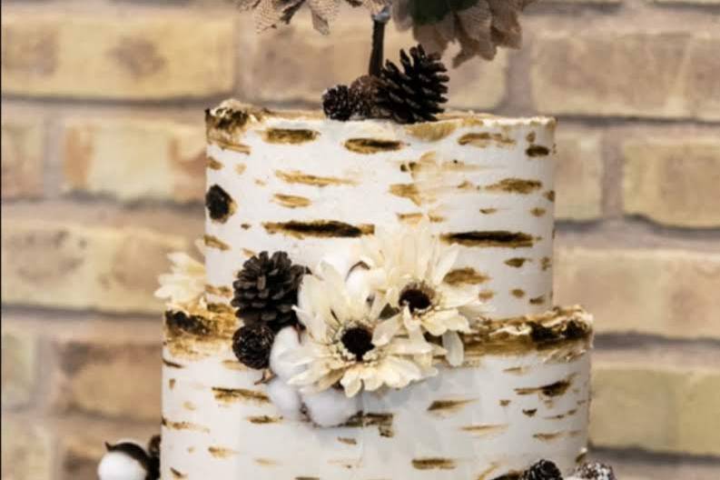 Rustic wedding cake