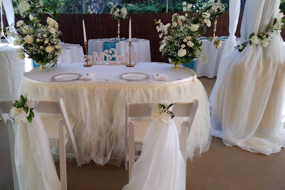 Bride & Groom table