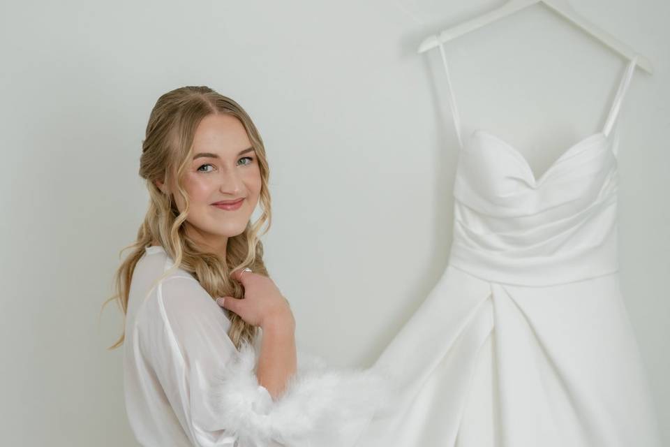 Bride with dress