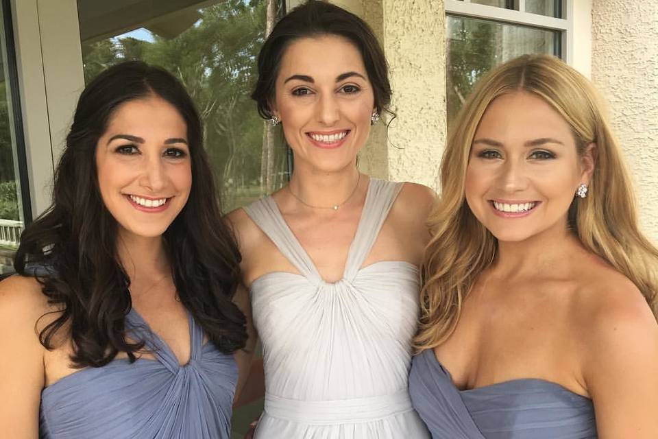 With her girls