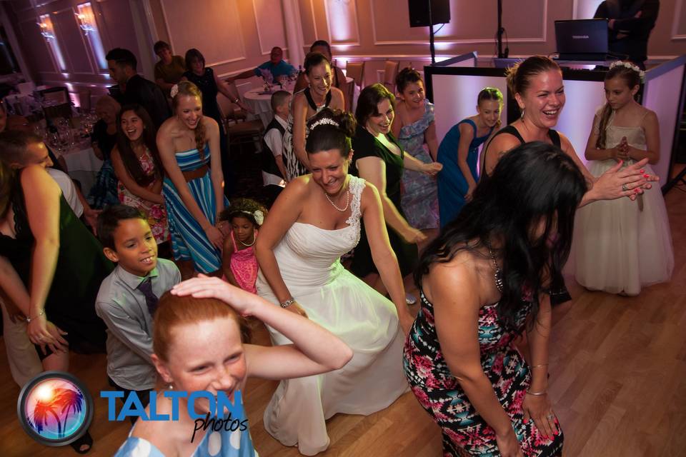 Having fun on the dance floor