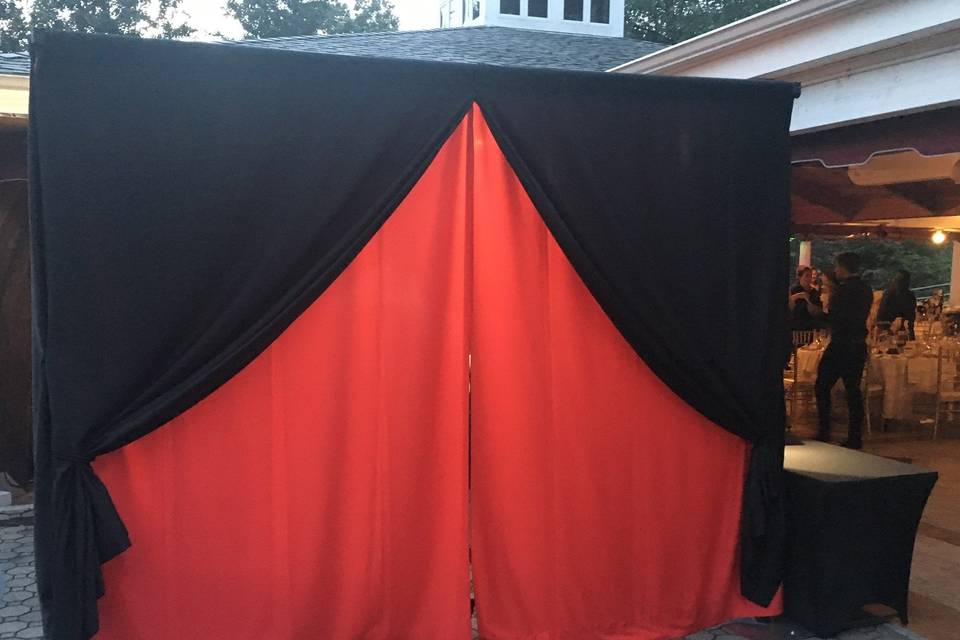 Enclosed photo booth