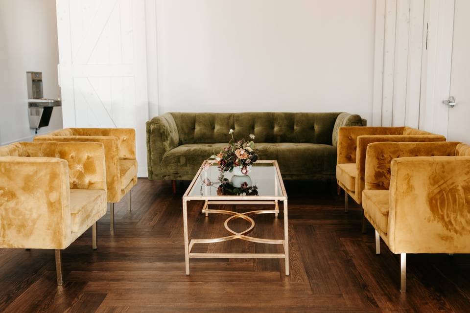 Velvet lounge furniture