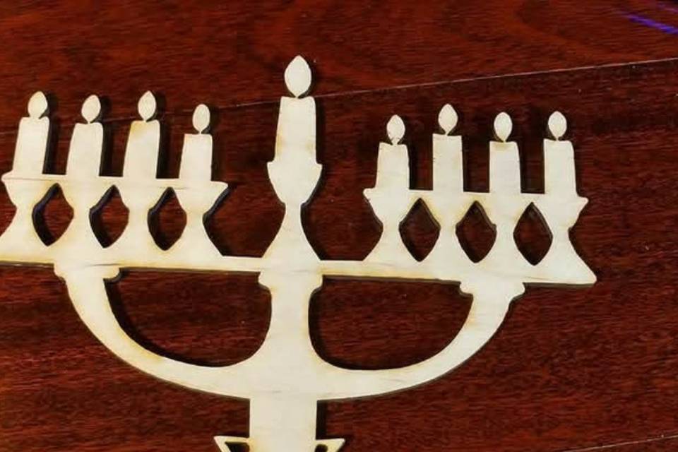 Menorah out of wood