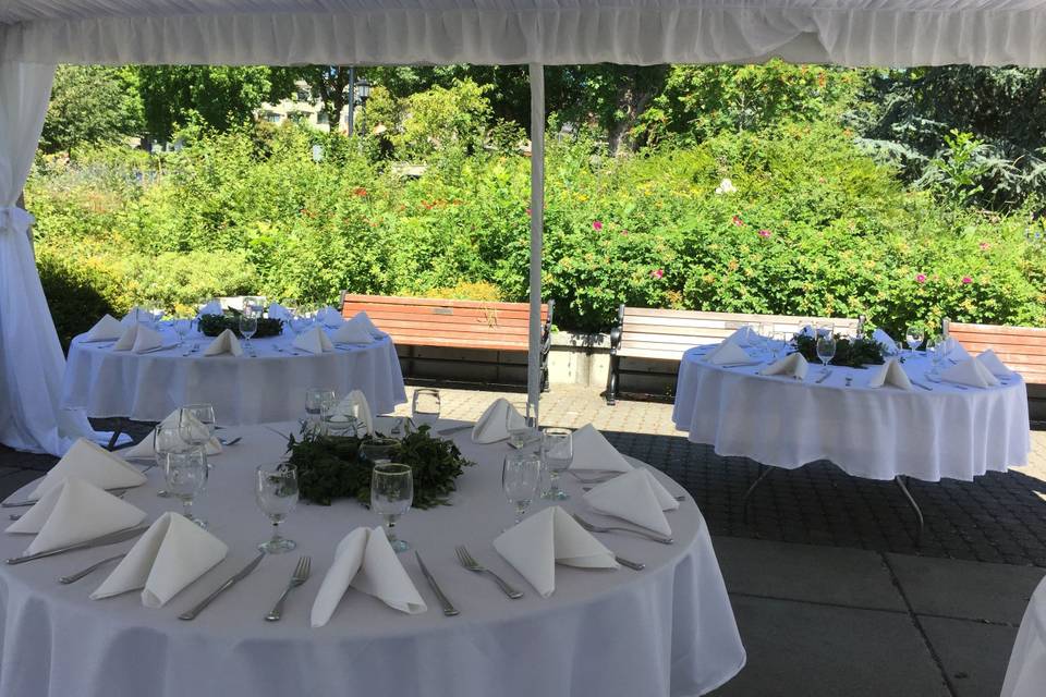 Reception tent