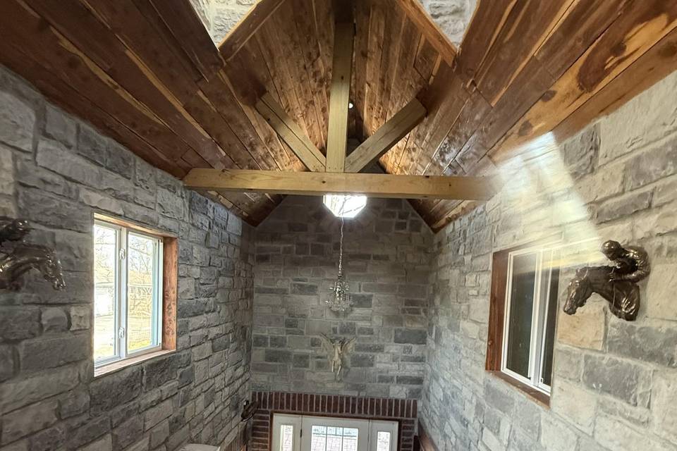 Rustic design throughout