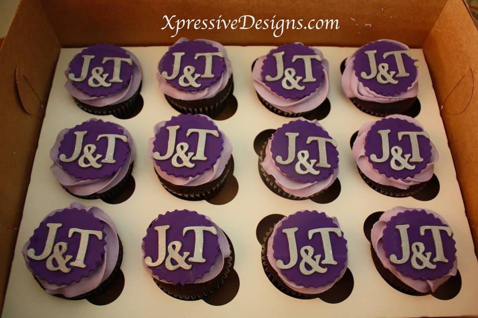 Monogrammed Cupcakes