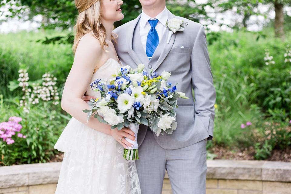 The bride and groom