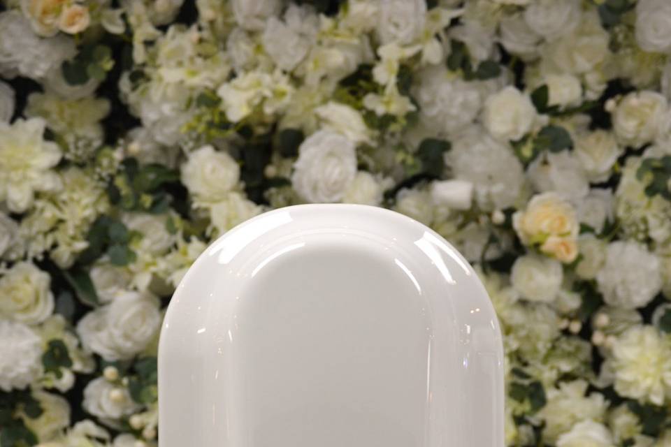 Photo Booth in Front Of Flower