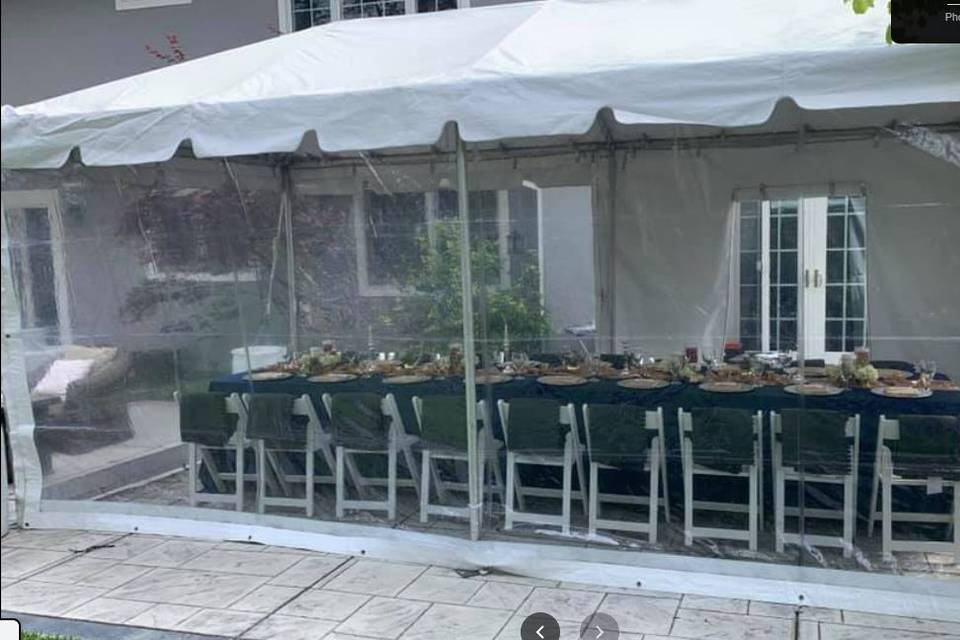 Rehearsal dinner tents