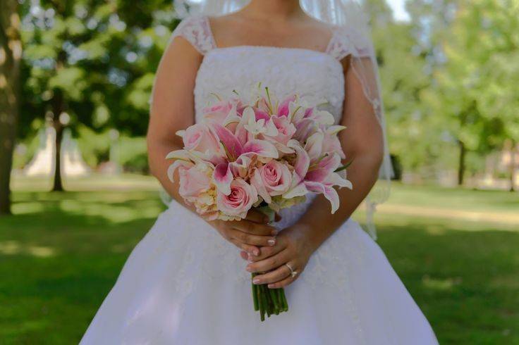 Pink wedding bouquet