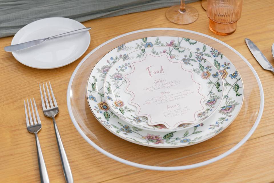 Whimsical colorful tabletop