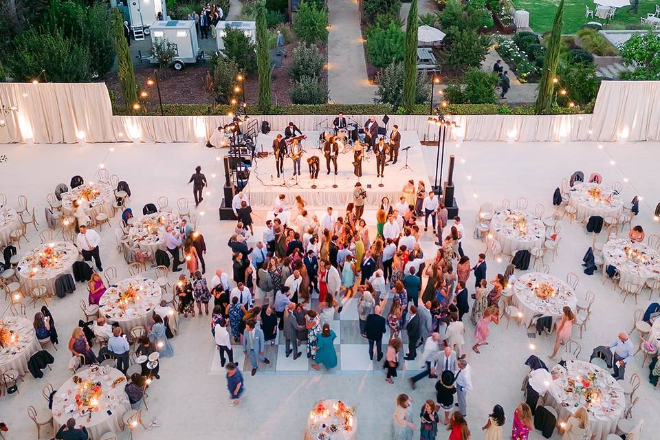 Band and dance floor