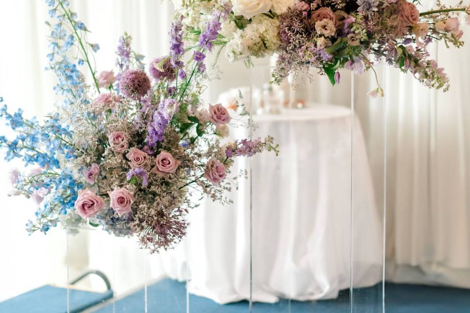 Colorful floral arrangements
