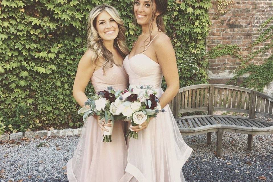 Look at these unique bridesmaid dresses! Styled in our Studio, Watters.