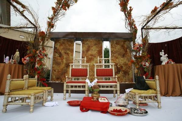 Wedding ceremony area