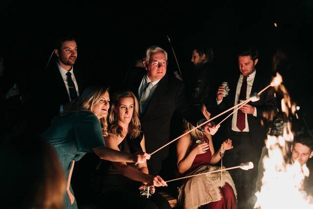 S'mores on the Pavilion porch