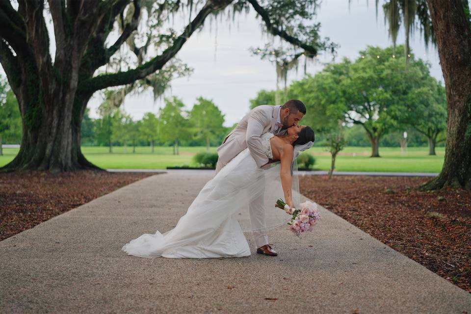 Cinematic film still of Golden Ranch Farms in Gheens, Louisiana, wedding filmed by Baton Rouge videographers Enchanted Cinema Co.jpg