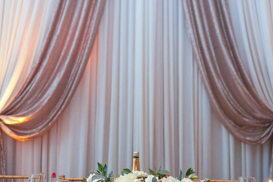 Backdrop at Reception