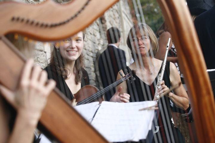 Playing the violin