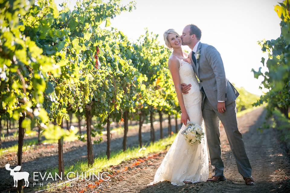 Wilson Vineyards, Clarksburg, CAReal Wedding: http://www.evanchungphoto.com/blog/2013/11/nick-and-madeline-get-hitched