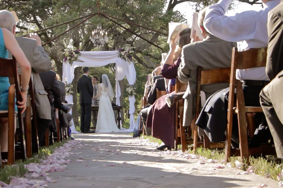 Outdoor wedding ceremony