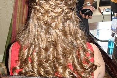 Flowing wedding curls